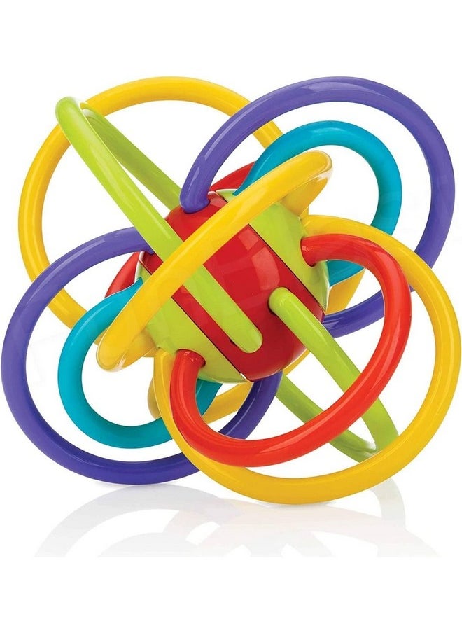 Sensory Baby Teether Tube Ball Loopi Toy For New Borns【100% Safe & Non-Toxic】【Pack Of 1】【Multi-Colored】