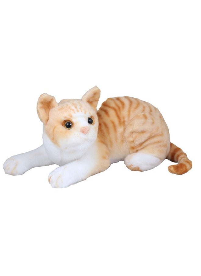 Cute Cat Soft Stuffed Plush Animal Toy For Kids Birthday Gift (Color: Yellow; Size: 28 Cm)