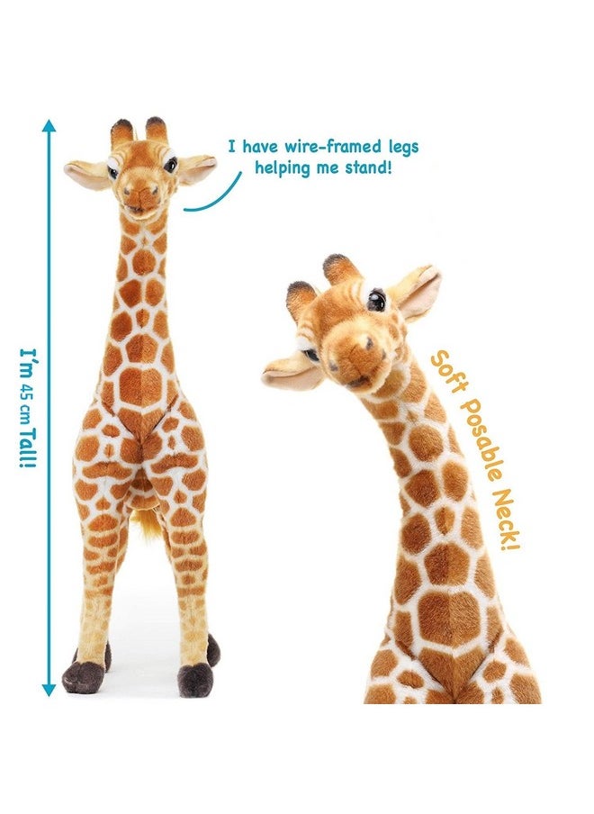 Jafari Giraffe Soft Stuffed Plush Animal Toy For Kids Birthday Gift (Color: Brown; Size: 45 Cm)