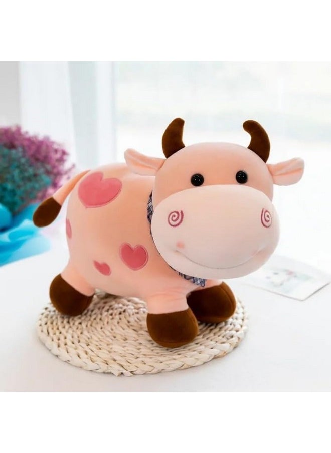 Super Soft 30Cm Small Random Color Cow Soft Toy - Polyfill Washable Cuddly Soft Plush Toy - Helps To Learn Role Play