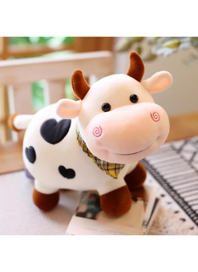 Super Soft 30Cm Small Random Color Cow Soft Toy - Polyfill Washable Cuddly Soft Plush Toy - Helps To Learn Role Play