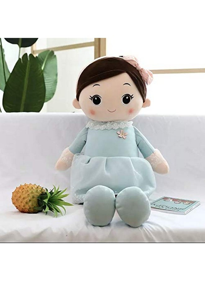 Super Soft 40Cm Height Stuffed Girl Doll - Polyfill Washable Cuddly Soft Plush Toy - Helps To Learn Role Play - 100% Safe For Kids (Random Color Will Be Send)