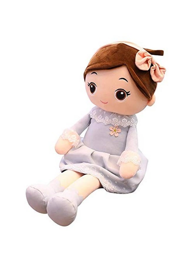 Super Soft 40Cm Height Stuffed Girl Doll - Polyfill Washable Cuddly Soft Plush Toy - Helps To Learn Role Play - 100% Safe For Kids (Random Color Will Be Send)