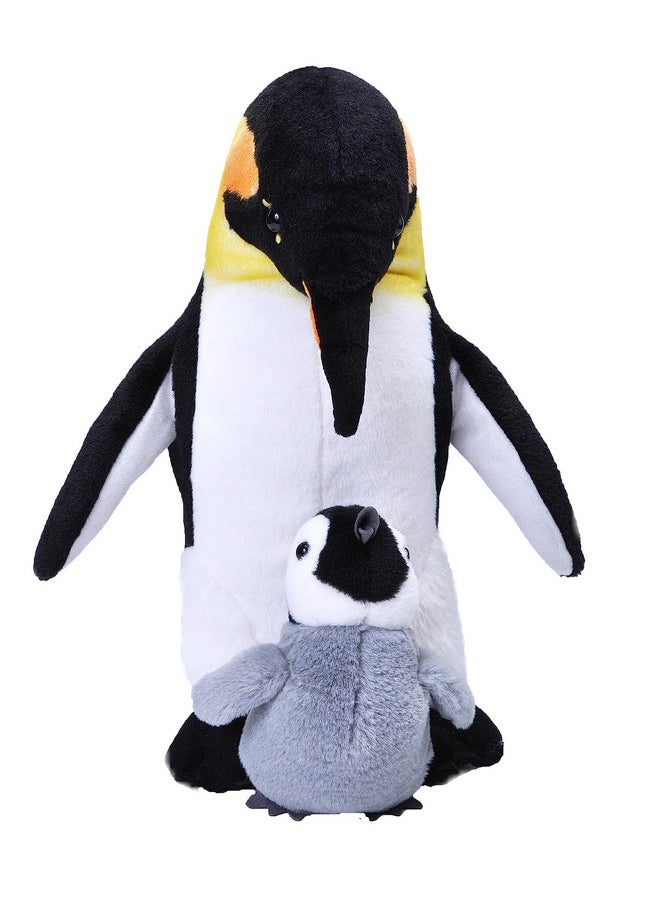 Mom And Baby Emperor Penguin, Stuffed Animal, 12 Inches, Gift For Kids, Plush Toy, Fill Is Spun Recycled Water Bottles