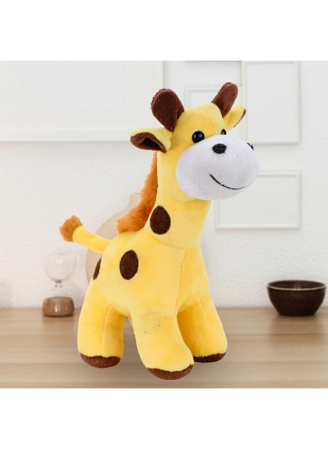 Plush Standing Giraffe Soft Toys For Kids 30 Cm (Yellow)