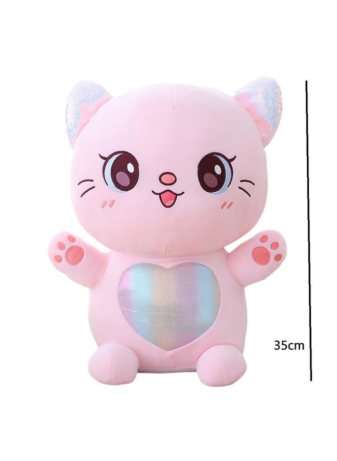 Super Soft Cat Soft Toy 35Cm Pink Color