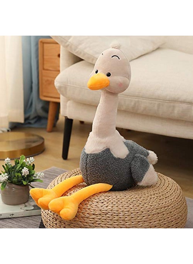 Cute Ostrich Soft Stuffed Plush Toy For Kids Birthday Gifts (Color: Grey Size 30 Cm)