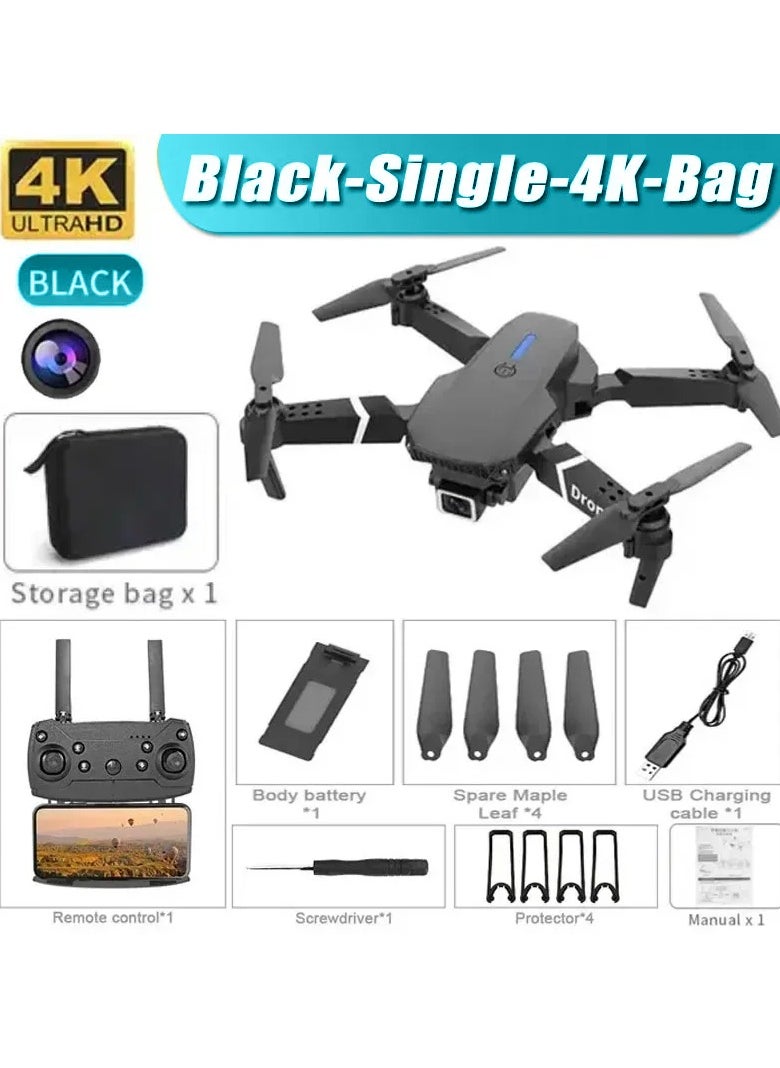 Foldable Quadcopter Drone with 4K Pro Camera for Adults, E88 Pro Max Remote Control Drone with Gesture Selfie, 3D Flips, Waypoint Flight, Altitude Hold, Long Control Range, Battery and Carrying Bag, Perfect Gift for Boys, Girls and Beginners