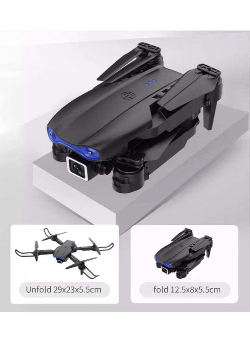 Foldable Motor Drone with 2 Cameras 40KM/h MAX Wind Resistant 4 Level 5GHz WIFI FPV Drones with HD Camera RC Quadcopter Drone for Children Adults 2 Batteries idea16 UAV