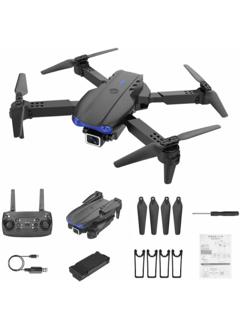 Foldable Motor Drone with 2 Cameras 40KM/h MAX Wind Resistant 4 Level 5GHz WIFI FPV Drones with HD Camera RC Quadcopter Drone for Children Adults 2 Batteries idea16 UAV