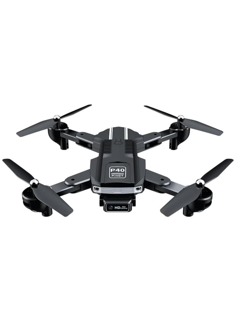 P40 Drone with Dual Camera & Remote Adjustment – Visual Positioning, Portable Suitcase, 4K HD Camera Mode, Long Battery Life, Foldable Drone for Aerial Photography and Adventure