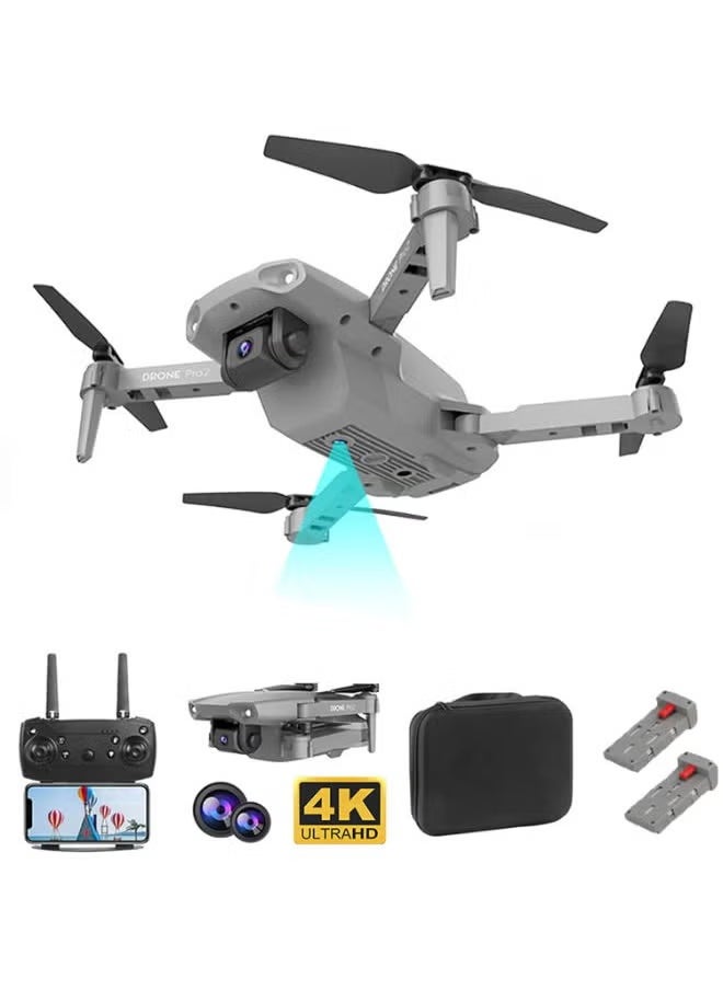 E99 PRO Drone - Professional 4K HD Dual Camera, Automatic Obstacle Avoidance, Foldable Design, Height Keep, Mini Helicopter for Aerial Photography & Adventure