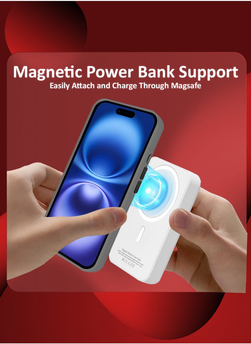 ( for iPhone 16 Pro ) 2Packs, Carbon Fiber Case Cover, Kickstand  Metal Bracket, Magsafe Compatible with Shockproof Screen Protector - Grey