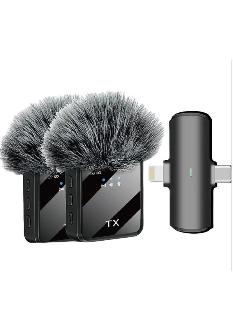 Wireless Microphone Kit 2 in 1 Crystal-Clear Audio for All Your Needs