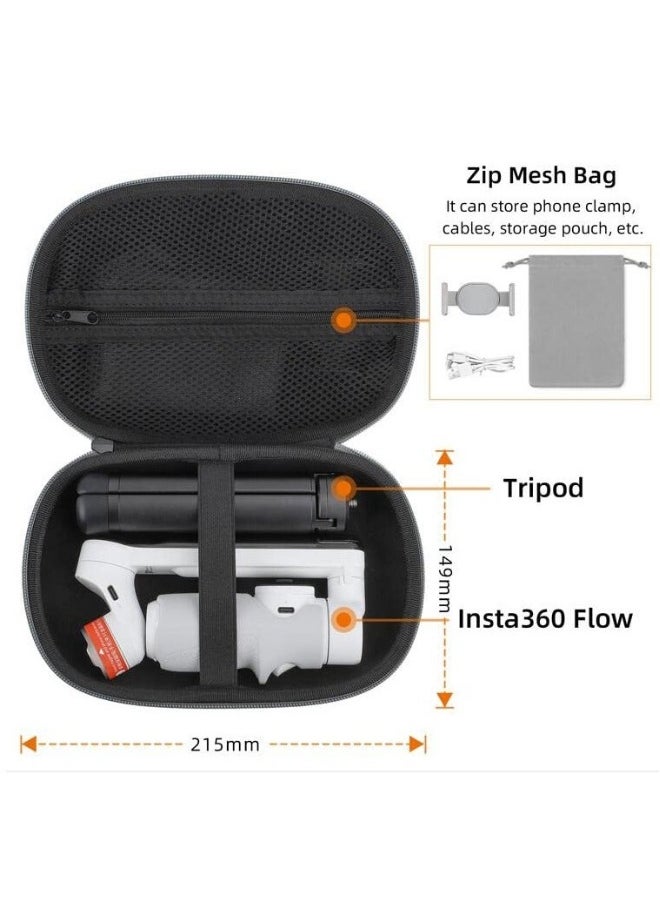 For Insta360 Flow/DJI  SE Case,PU Leather Portable Storage  Case Shoulder Bag for DJI Smartphone Gimbal Stabilizer Accessories