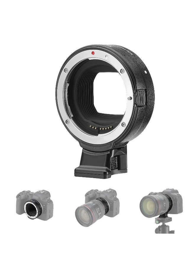 EF to EOS R Mount Adapter, EF/EF-S Lens to RF Mount Camera Autofocus Converter Ring Compatible with Canon EOS R Ra RP R6 Mark II R6 R5 R3 R7 R10 R8 R50