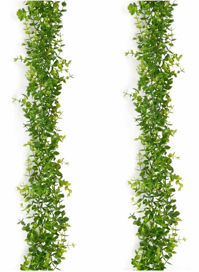 Artificial Vines, 2 Pcs Faux Silk Eucalyptus Leaves