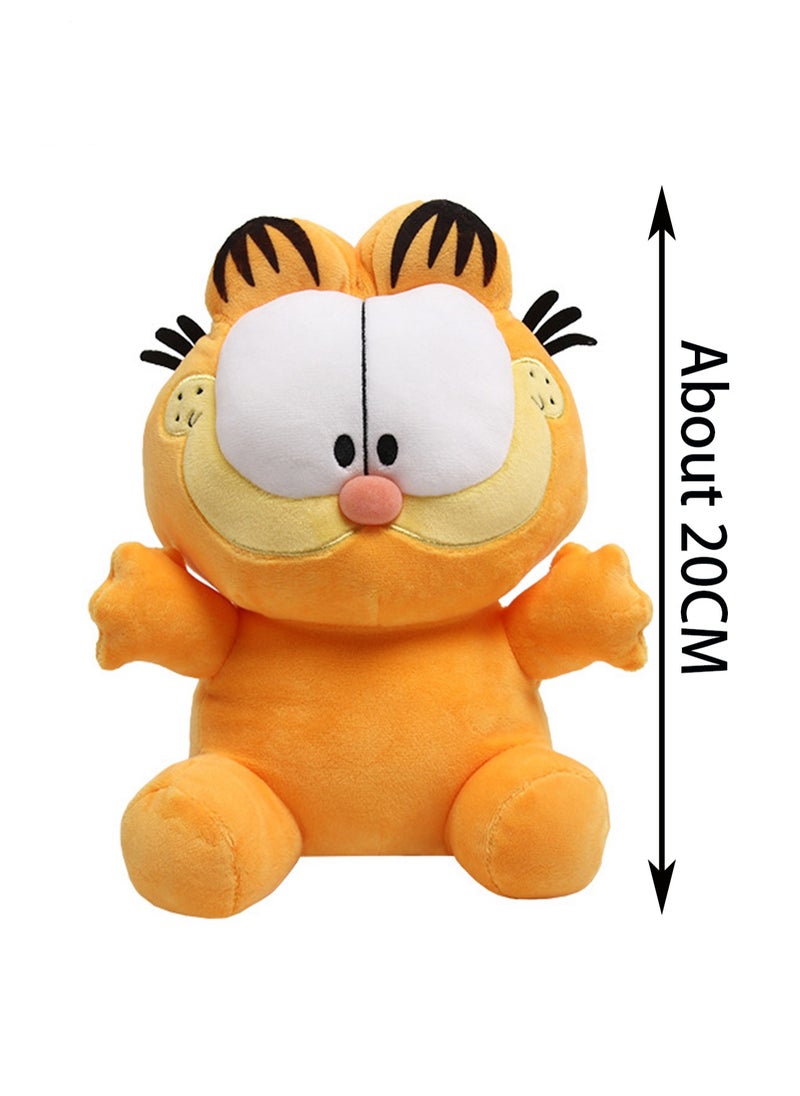 20cm Orange Cat Classic Sitting Plush Toy | Character Details | Soft And Cute | Cartoon Surrounding Doll | Suitable As A Gift For Children Over 3 Years Old