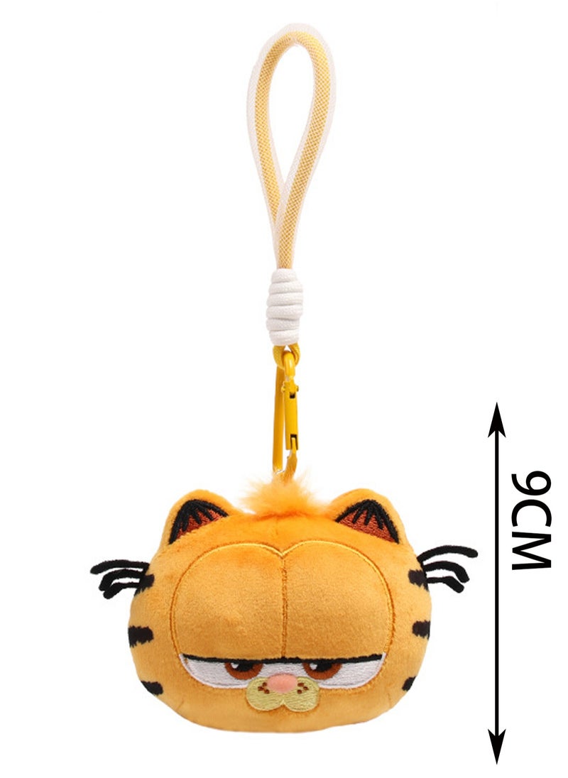 9cm Cute Kitten Open Eyes Pendant Orange Cat Family Keychain Plush Doll Backpack Accessories Bag Pendant Cartoon Bag Accessories Doll Gift