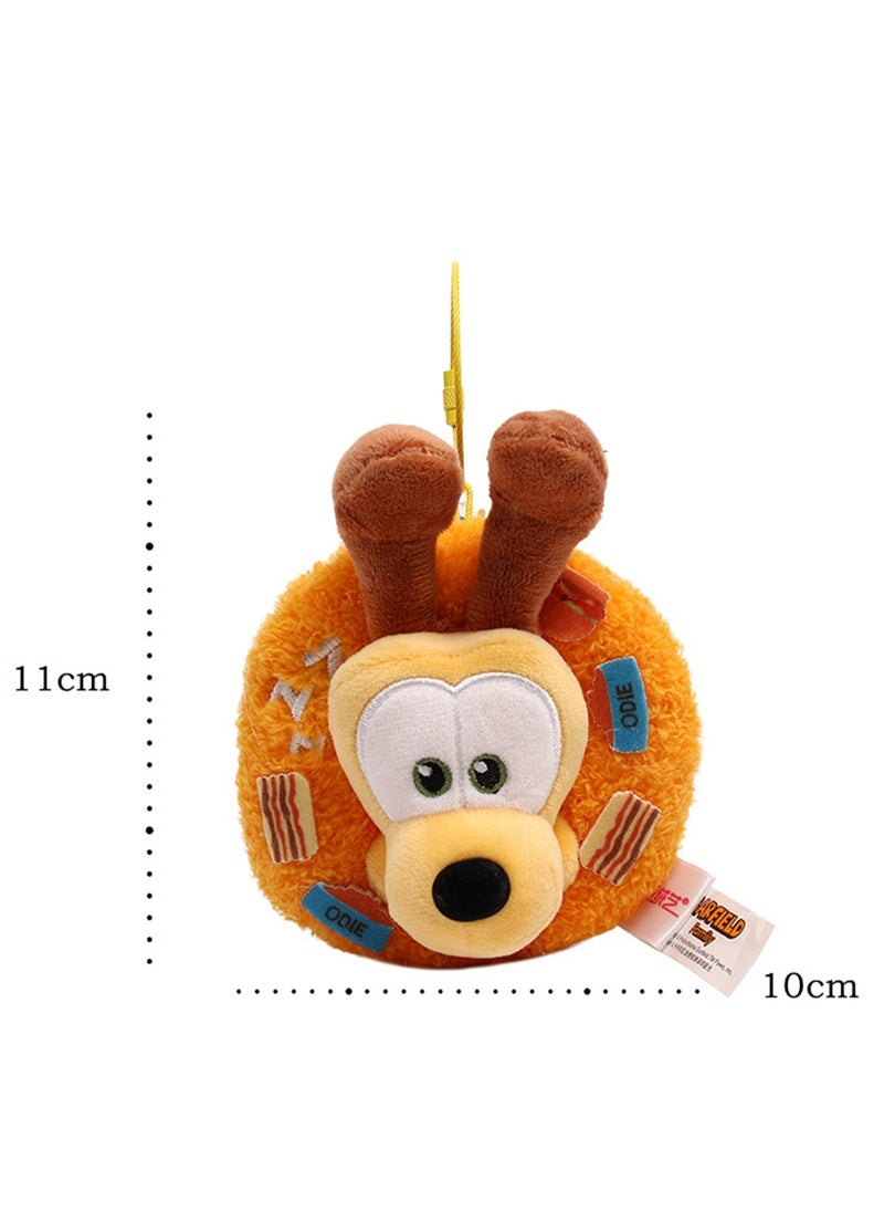 10cm Puppy Food Pendant Orange Cat Family Keychain Plush Doll Backpack Accessories Bag Pendant Cartoon Bag Accessories Doll Gift