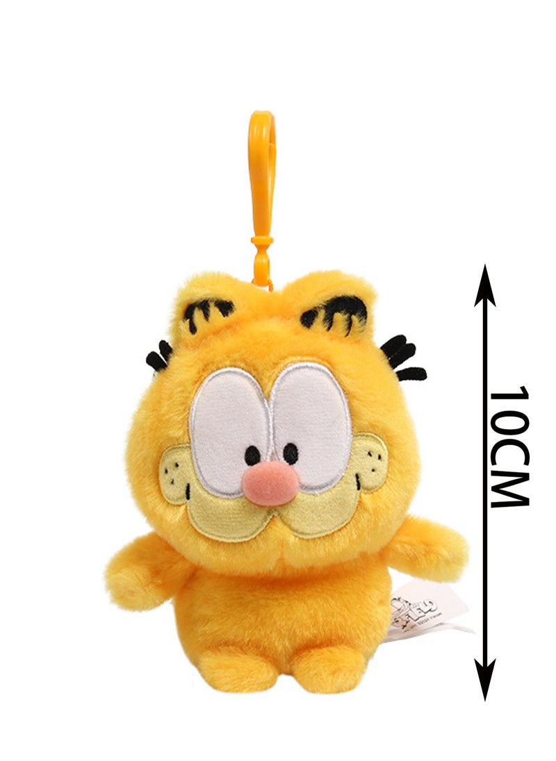 10cm Cute Kitten Pendant Orange Cat Family Keychain Plush Doll Backpack Accessories Bag Pendant Cartoon Bag Accessories Doll Gift