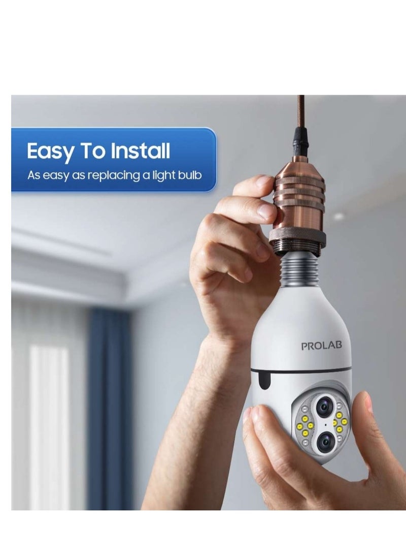 Prolab Bulb Wifi  Smart Camera for Home Security