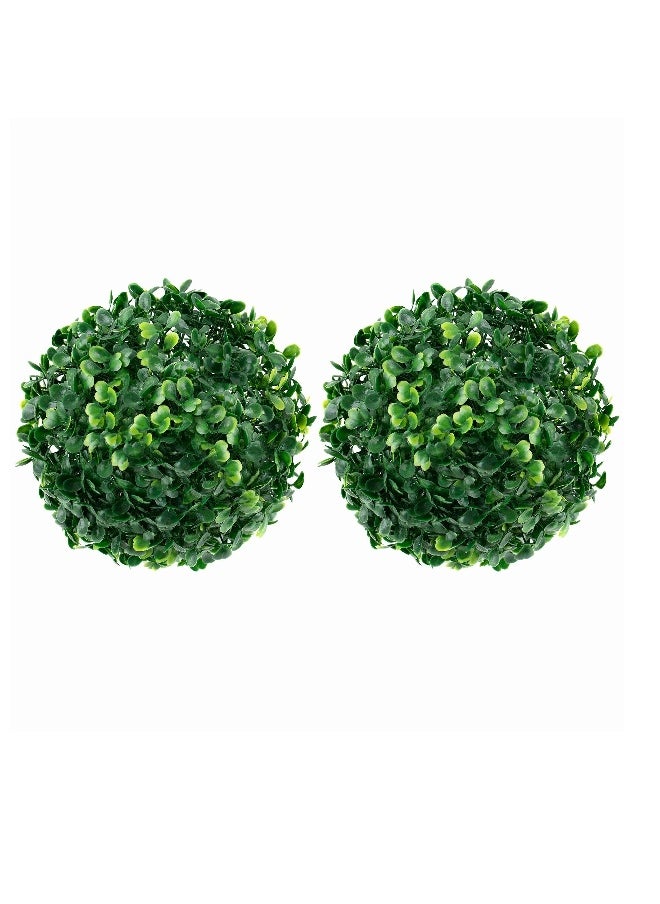 Artificial Boxwood Topiary Ball, 2 Pcs 20 CM Boxwood Plant Green Ball, for Table Decoration, Garden Wedding Decor