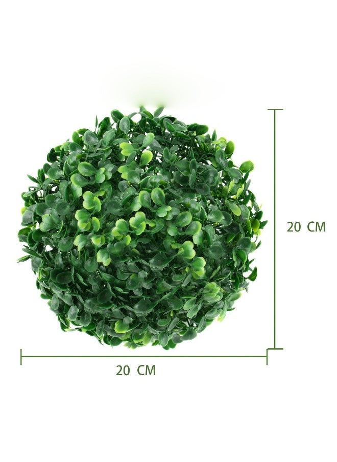 Artificial Boxwood Topiary Ball, 2 Pcs 20 CM Boxwood Plant Green Ball, for Table Decoration, Garden Wedding Decor
