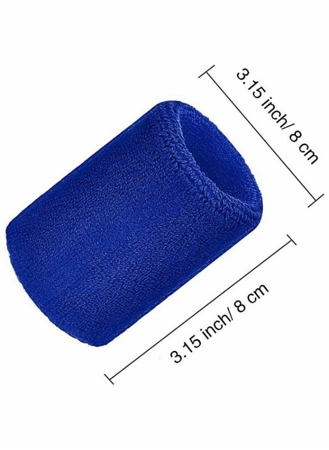 12 Pack Sweatbands Sports Wristband Cotton Sweat Band for Men Women, Good Tennis, Basketball, Running, Gym, Working Out