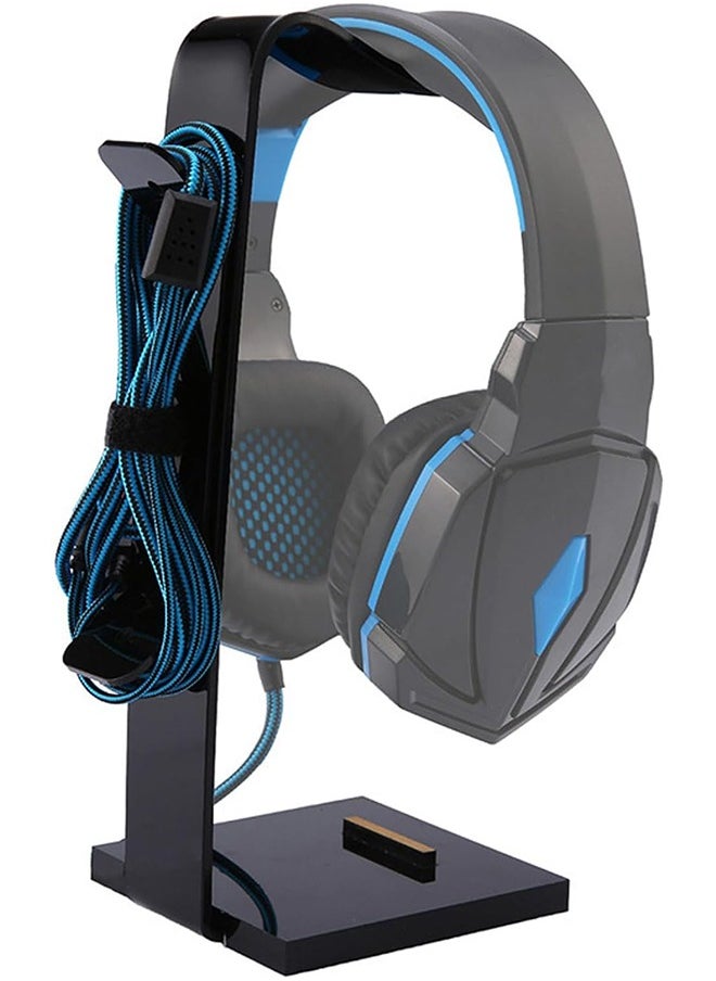 gaming headphone stand with wired organizer and phone holder