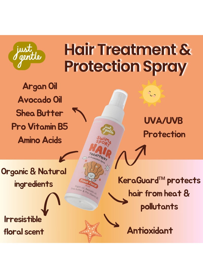 Just Gentle Ultimate Kids Swim & Sport Hair Treatment | Heat Protection & Nourishment Spray, 100 ml