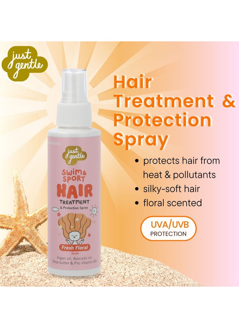 Just Gentle Ultimate Kids Swim & Sport Hair Treatment | Heat Protection & Nourishment Spray, 100 ml