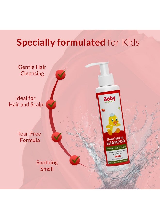 Ayurvedic Bhringraj, Lemon Tear Free Baby Shampoo For Newborns And Kids Promotes Healthy Shiny, Smooth, Silky & Anti Hair Loss Shampoo 200Ml