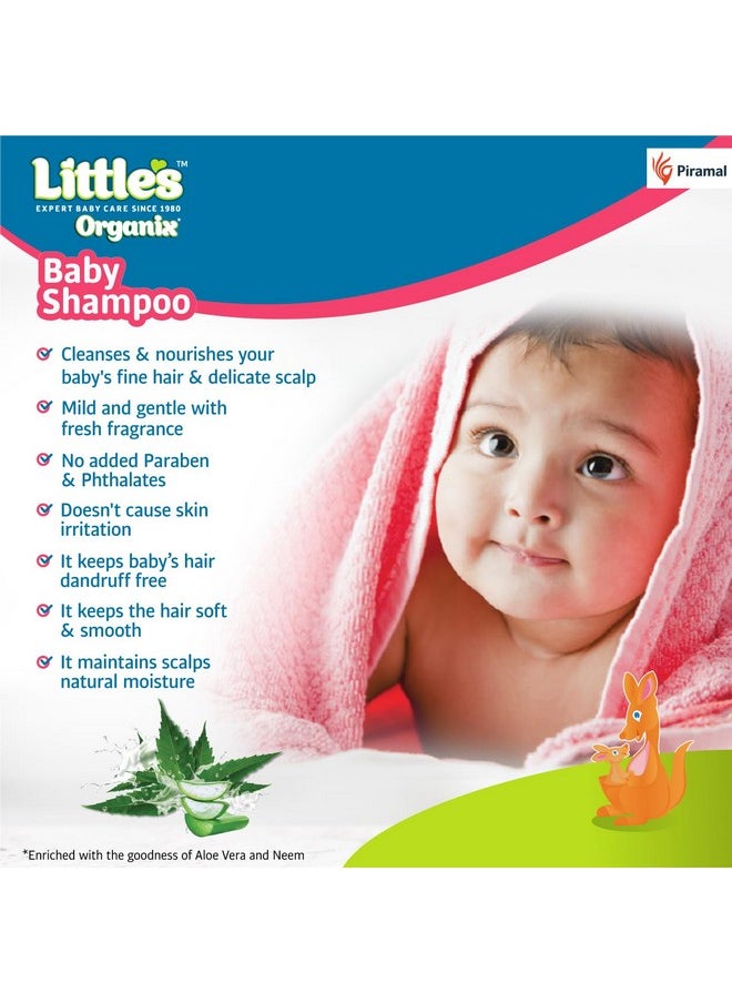 Organix Baby Shampoo I Mild & Gentle I Enriched With Organic Ingredients - Neem & Aloe Vera Extracts I Free From Paraben & Phthalates I Dermatologically Tested , 400 Ml