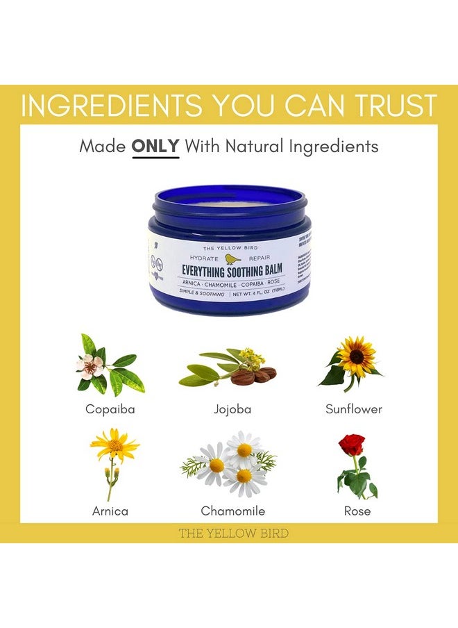 Yellow Bird Natural Soothing Foot & Body Balm - Everything Skin Moisturizer, Organic Itch Relief Cream, Baby Diaper Balm, Soothing Gentle Moisturizer