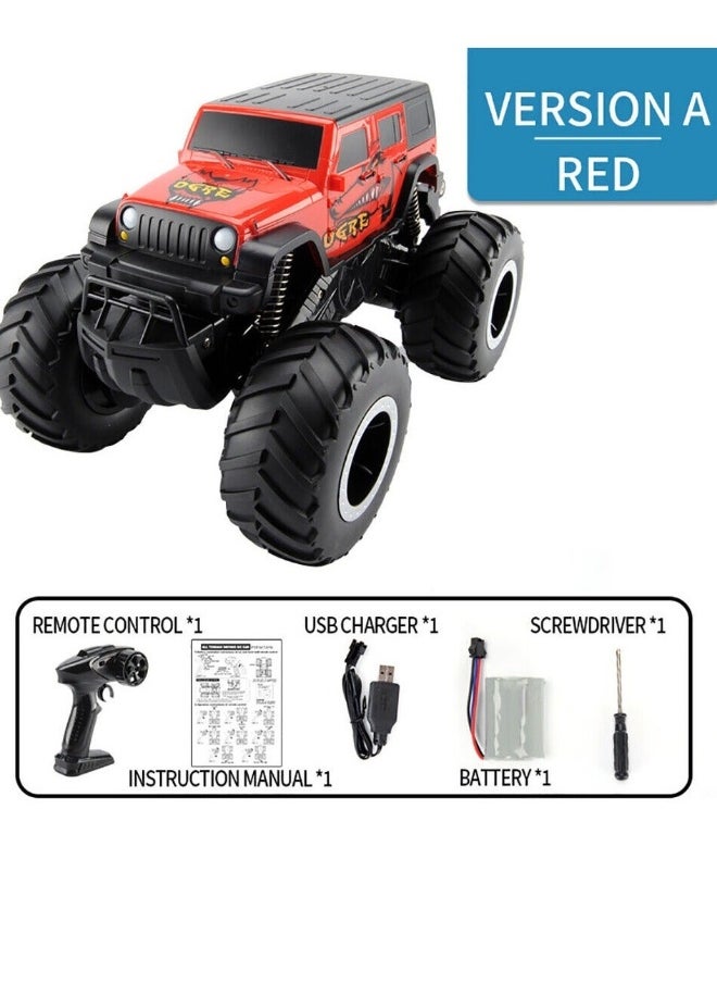 Amphibious RC Car, 1:16 Big Monster Truck For Boys, RC Truck 4x4 Off-Road Waterproof, All Terrain Buggy With Rechargeable Battery