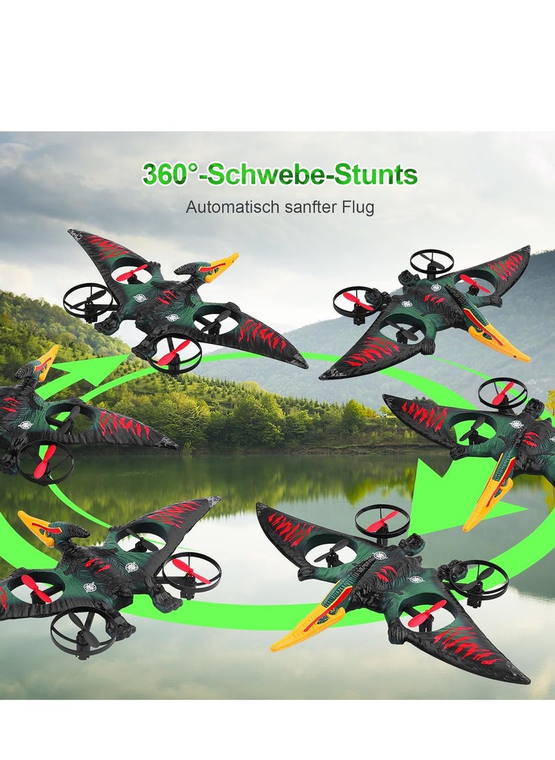 RC Aeroplane 2.4GHz Remote Controlled L0713 Quadcopter Floating Fighter Aircraft | RTF for Beginners, Kids & Adults | USB Charging, Green | Easy to Fly, Fun Flying Toy for Indoor & Outdoor Play