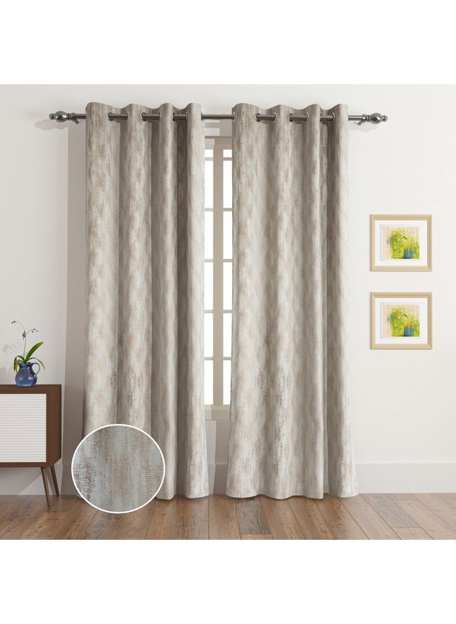 Madrid 2-Piece Jacquard Blackout Extra Long Curtain Set 140 x 300 cm