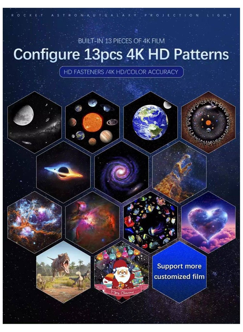 Planetarium Projector 360° Galaxy Projector for Room – HD 4K Projection Night Light with Film for Ceiling & Bedroom Decoration – Starry Sky & Nebula Projector for Kids & Adults