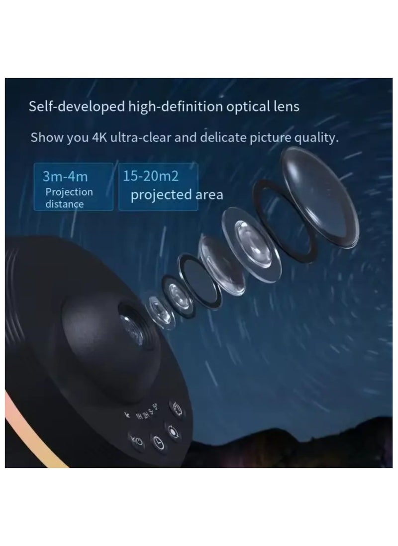 Planetarium Projector 360° Galaxy Projector for Room – HD 4K Projection Night Light with Film for Ceiling & Bedroom Decoration – Starry Sky & Nebula Projector for Kids & Adults