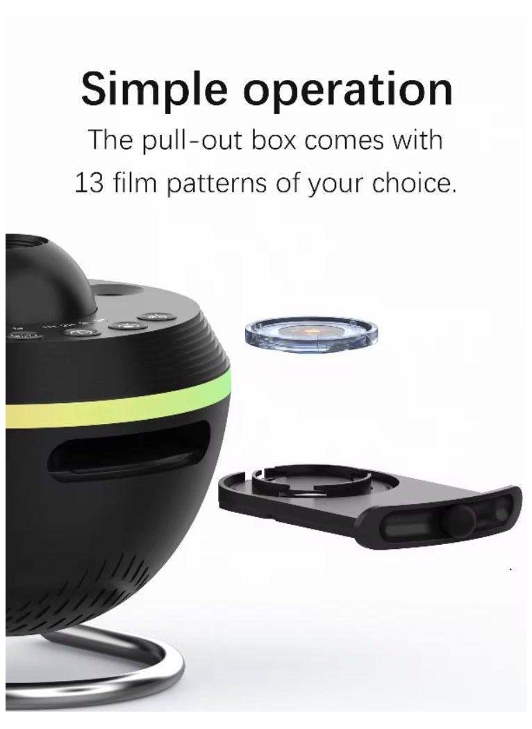 Planetarium Projector 360° Galaxy Projector for Room – HD 4K Projection Night Light with Film for Ceiling & Bedroom Decoration – Starry Sky & Nebula Projector for Kids & Adults