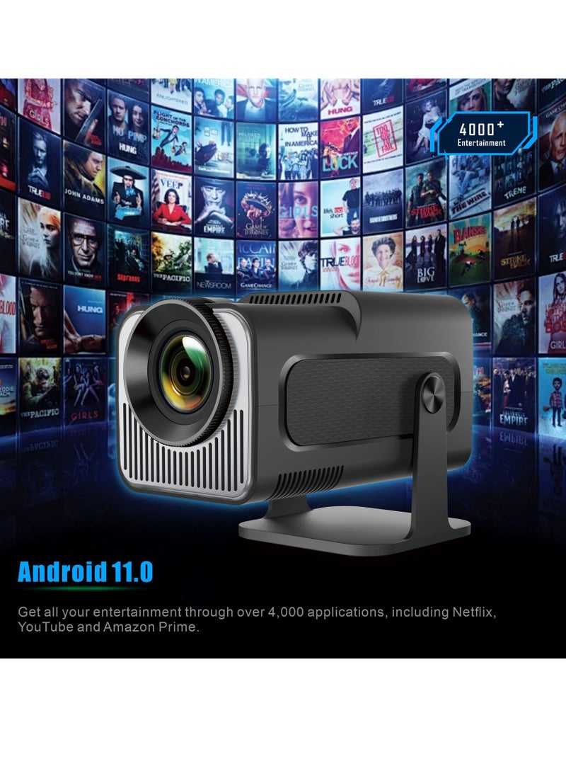 Portable HD Projector - Support 4K - Smart Projector with 5G Dual-band Wifi and Bluetooth 5.0 - Mobile Home Theater - Compatible With Android/iOS/Windows/TV Stick/HDMI/USB