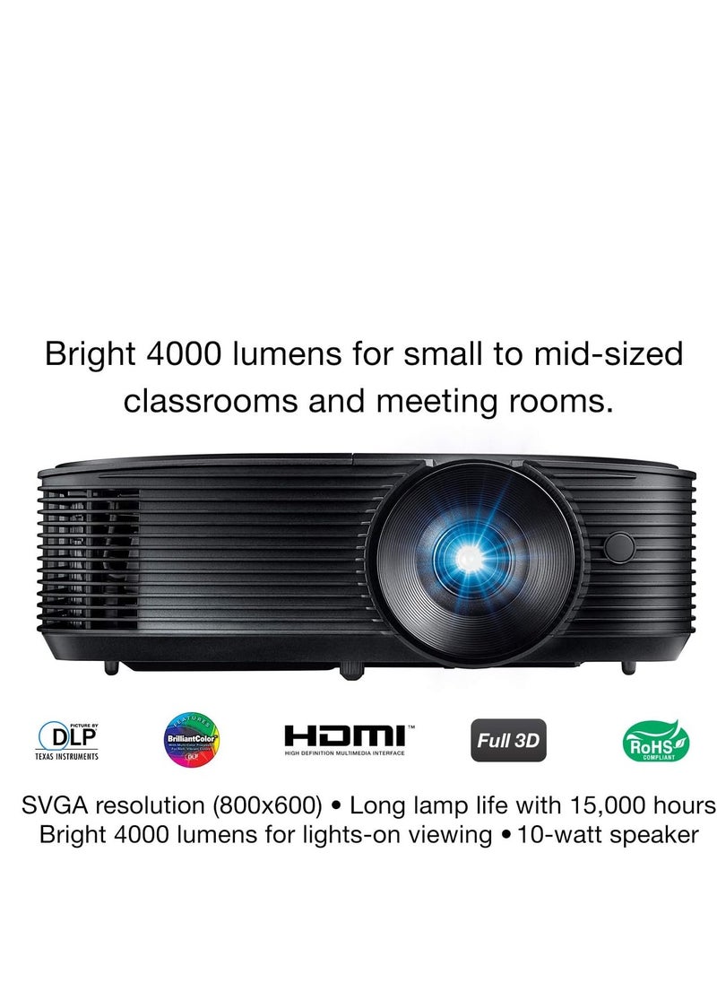 Optoma S336 SVGA DLP Projector 4000 lumens Brightness Projector