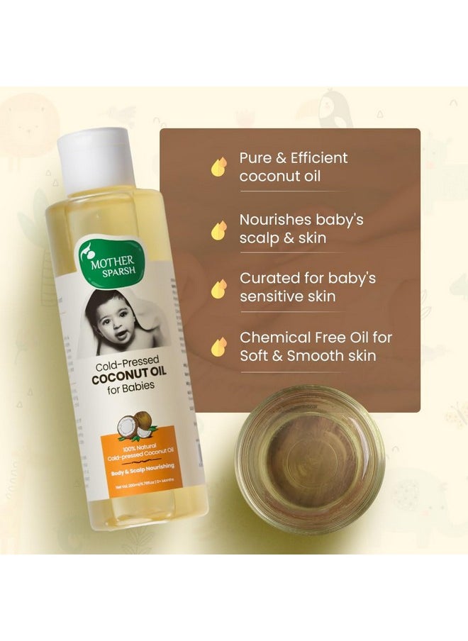 Cold Pressed Coconut Oil For Baby Massage, Skin & Hair Care | 100% Natural Baby Oil For New Born | 200Ml