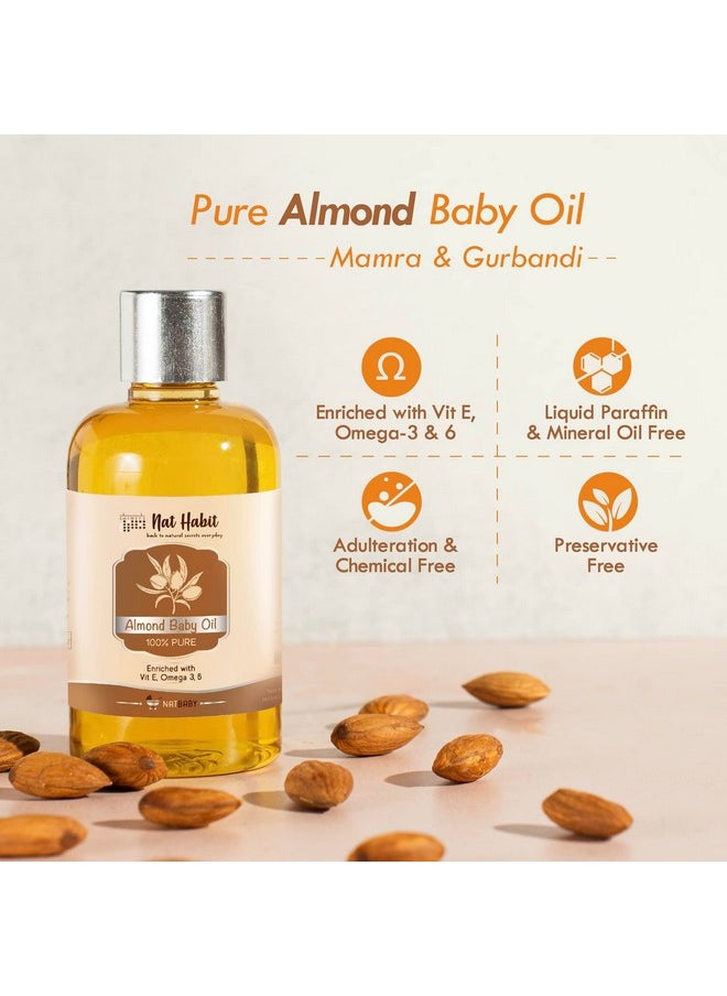 Baby Scalp Oil Bhrami Maytakshi (110Ml)+ Almond Baby Pure Oil (100Ml) - Essential Baby Care Combo For Daily Massage, Healthy Nourishment, Chemical & Preservative-Free (Combo Pack Of 2)