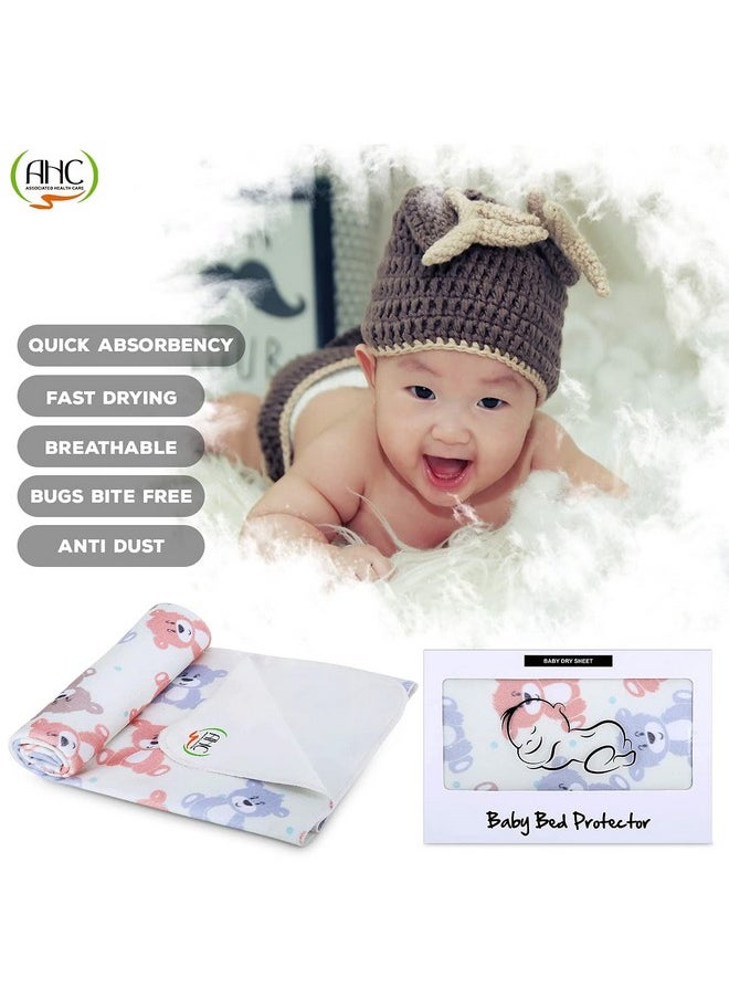 Printed Dry Sheets For Baby Medium Size Soft |Comfortable |Extra Absorbency|Fast Dry (100X70 Cm, Yellow, Deer Print)