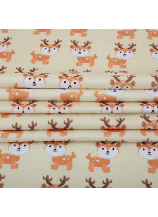 Printed Dry Sheets For Baby Medium Size Soft |Comfortable |Extra Absorbency|Fast Dry (100X70 Cm, Yellow, Deer Print)