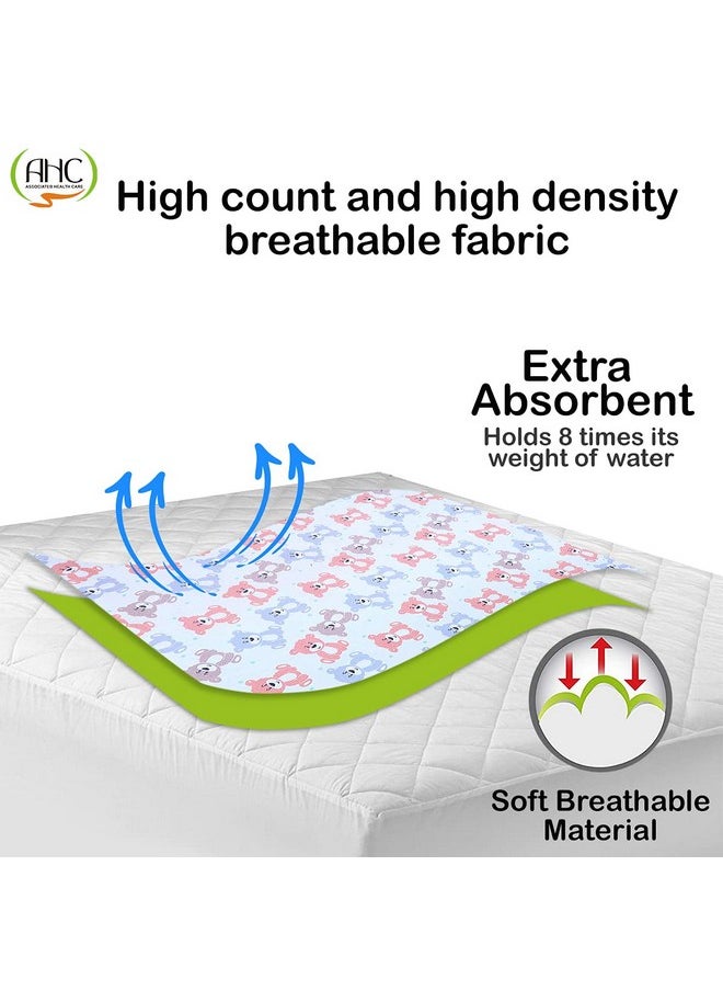 Printed Dry Sheets For Baby Large Size Soft |Comfortable |Extra Absorbency|Fast Dry (100X140 Cm, White, Kids Print)