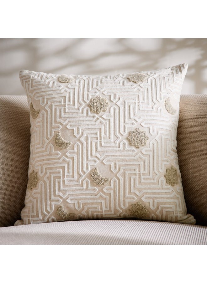 Skyline Mirage Embossed Moon Filled Cushion 45 x 45 cm