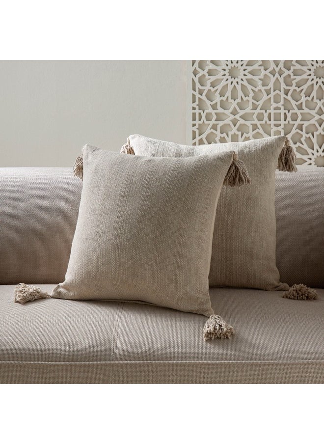 Cozy Duo 2-Piece Textured Filled Cushion Set 50 x 50 cm